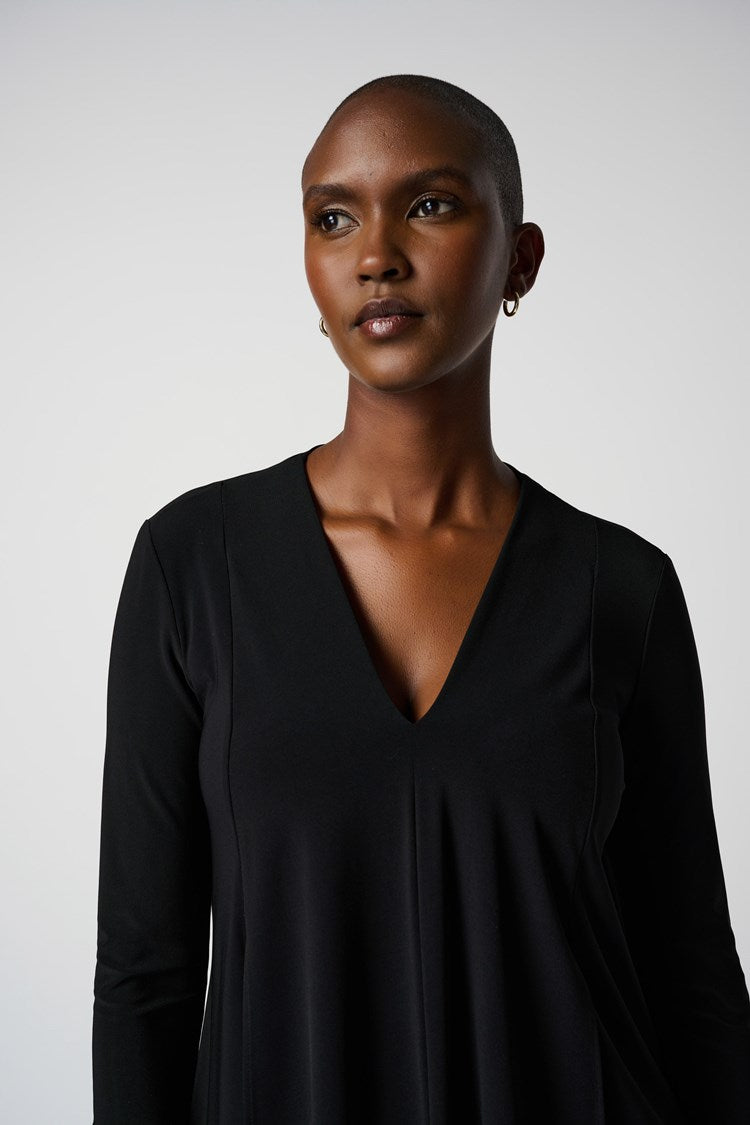 Joseph Ribkoff Asymmetric Tunic Top 161066NOS - Black – Soubret
