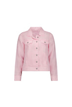 Load image into Gallery viewer, Vassalli Linen Jacket with Frayed Seams - Light Pink
