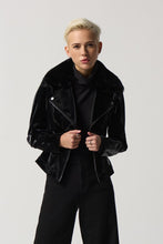 Load image into Gallery viewer, Joseph Ribkoff Faux Leather Moto Jacket
