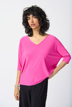 Load image into Gallery viewer, Joseph Ribkoff Dazzle Pink Dolman Sleeve Top
