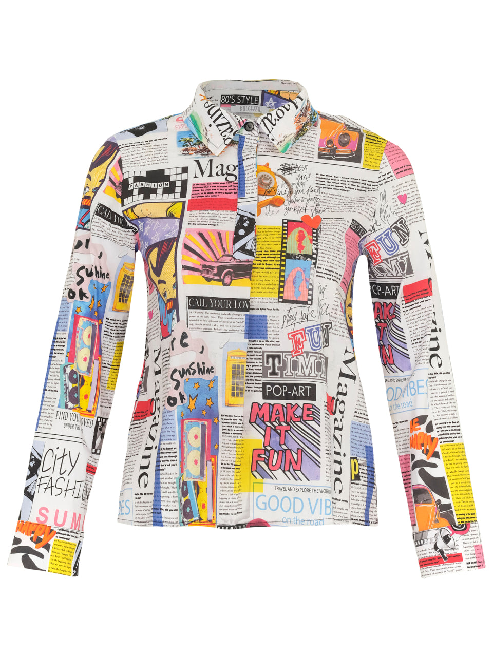 Dolcezza Magazine Print Shirt