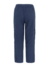 Load image into Gallery viewer, Dolcezza Indigo Linen Cargo Pant - Ankle Length
