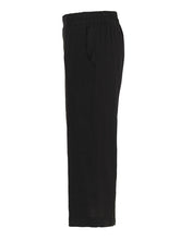 Load image into Gallery viewer, Dolcezza Black Linen 7/8 Wide Leg Pant
