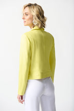 Load image into Gallery viewer, Joseph Ribkoff Yellow Faux Suede Zip Jacket

