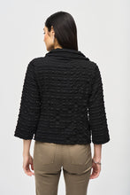 Load image into Gallery viewer, Joseph Ribkoff Bubble Woven Crop Jacket - Black
