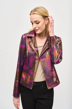 Load image into Gallery viewer, Joseph Ribkoff Foiled Print Faux Jacket - Multi
