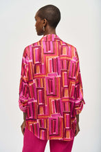 Load image into Gallery viewer, Joseph Ribkoff Satin Geometric Print Blouse
