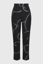 Load image into Gallery viewer, Joseph Ribkoff Abstract Pant - Black and Silver
