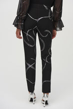 Load image into Gallery viewer, Joseph Ribkoff Abstract Pant - Black and Silver
