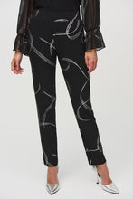 Load image into Gallery viewer, Joseph Ribkoff Abstract Pant - Black and Silver
