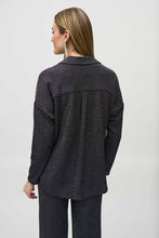 Load image into Gallery viewer, Joseph Ribkoff Lurex Knit Straight Top with Collar
