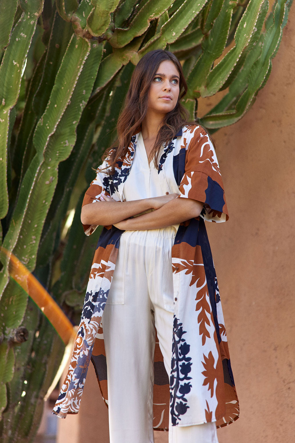 Lauren Vidal Cigare Cotton Duster Dress