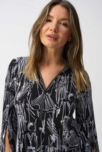 Load image into Gallery viewer, Joseph Ribkoff Conversational Print Tunic - Black and White
