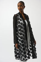 Load image into Gallery viewer, Joseph Ribkoff 3D Dot Mesh Cover Up - Black
