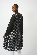 Load image into Gallery viewer, Joseph Ribkoff 3D Dot Mesh Cover Up - Black
