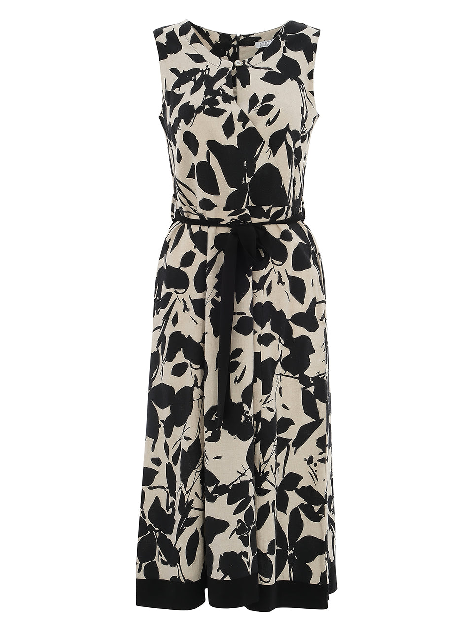 Dolcezza Linen Leaf Print Dress 25148
