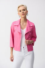 Load image into Gallery viewer, Joseph Ribkoff Textured Faux Suede Swing Jacket - Bubble Gum
