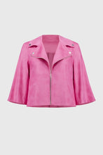 Load image into Gallery viewer, Joseph Ribkoff Textured Faux Suede Swing Jacket - Bubble Gum
