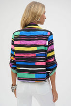 Load image into Gallery viewer, Joseph Ribkoff Gauze Print Stripe Print Boxy Blazer 252215
