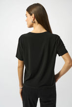 Load image into Gallery viewer, Joseph Ribkoff Silky Knit Embellished Top 253203 - Black
