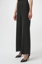 Load image into Gallery viewer, Joseph Ribkoff Woven Twill Wide Leg Pants 254100 - Black
