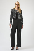 Load image into Gallery viewer, Joseph Ribkoff Woven Twill Wide Leg Pants 254100 - Black
