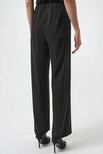 Load image into Gallery viewer, Joseph Ribkoff Woven Twill Wide Leg Pants 254100 - Black
