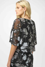 Load image into Gallery viewer, Joseph Ribkoff Sequin Embroidered Floral Print Boxy Top 254181
