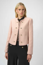 Load image into Gallery viewer, Joseph Ribkoff Boucle Collarless Jacket 254903 - Rose
