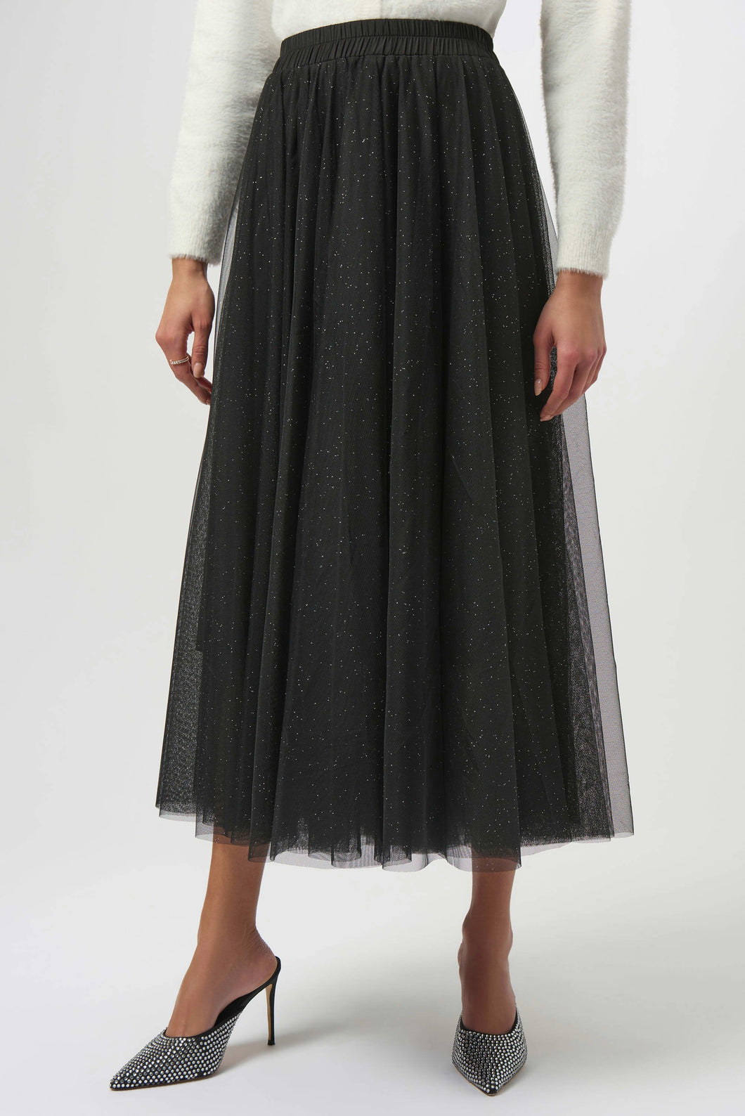Joseph Ribkoff Tulle Flared Skirt 254927 - Black