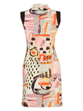 Load image into Gallery viewer, Dolcezza Instamatic Print Black Trim Dress 25633
