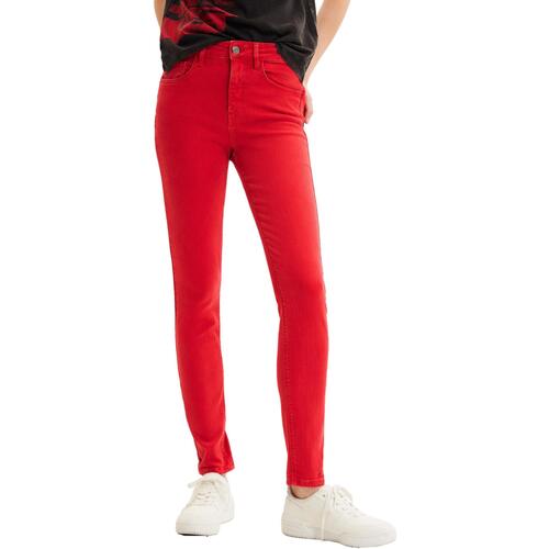 Desigual Denim Skinny Cut Jeans - Red