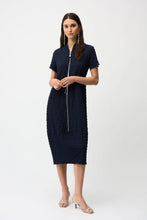 Load image into Gallery viewer, Joseph Ribkoff Textured Knit Cocoon Dress 261064 - Navy

