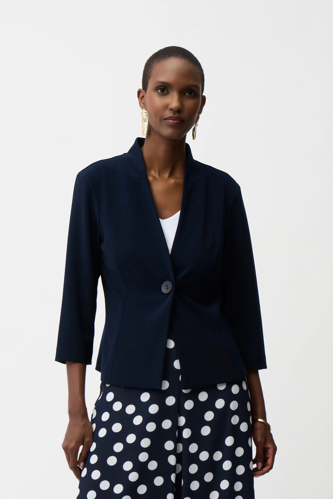 Joseph Ribkoff Silky Knit Fitted Jacket 261173 - Midnight Blue