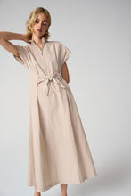 Load image into Gallery viewer, Joseph Ribkoff Tie Waist Memory Dress 261177 - Parchment
