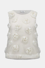 Load image into Gallery viewer, Joseph Ribkoff Sleeveless Top With 3D Floral Embroidery 261220 - White
