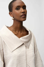 Load image into Gallery viewer, Joseph Ribkoff Pleated Satin Boxy Jacket With Overlay Collar 261241 - Moonstone

