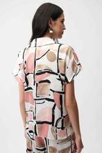 Load image into Gallery viewer, Joseph Ribkoff Satin Abstract Print Boxy Top With V-Neck 261308 - Multi
