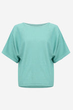 Load image into Gallery viewer, Joseph Ribkoff Sequins Yarn Short Sleeve Sweater 261917 - Seafoam
