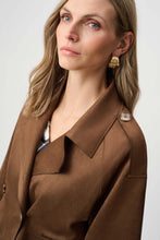 Load image into Gallery viewer, Joseph Ribkoff Scuba Suede Boxy Jacket 263000 - Brown
