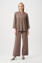Load image into Gallery viewer, Joseph Ribkoff Bubble Jacquard &amp; Memory Straight Top 263095 - Mink
