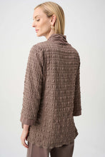 Load image into Gallery viewer, Joseph Ribkoff Bubble Jacquard &amp; Memory Straight Top 263095 - Mink
