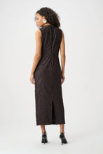 Load image into Gallery viewer, Joseph Ribkoff Pleated Satin Sleeveless Midi Dress 263147 - Mocha
