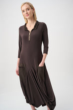 Load image into Gallery viewer, Joseph Ribkoff Silky Knit Memory Cocoon Dress 263159 - Mocha
