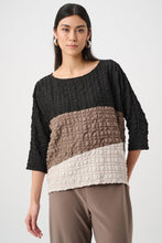 Load image into Gallery viewer, Joseph Ribkoff Bubble Jacquard Colour Block Boxy Tunic 263199
