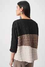 Load image into Gallery viewer, Joseph Ribkoff Bubble Jacquard Colour Block Boxy Tunic 263199
