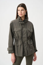 Load image into Gallery viewer, Joseph Ribkoff Mock Neck Embellished Jacket 263633 - Avocado
