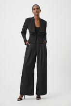 Load image into Gallery viewer, Joseph Ribkoff Draped Shawl Collar Cropped Blazer 264072 - Black
