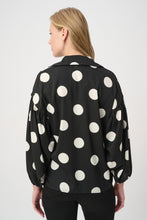 Load image into Gallery viewer, Joseph Ribkoff Polka Dot Satin Top - Black/White
