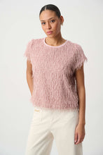Load image into Gallery viewer, Joseph Ribkoff Novelty Fringe Top 264208 - Soft Blush
